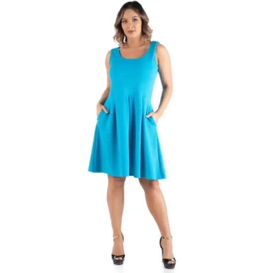 Sleeveless Pocket Plus Size Dress image {8}