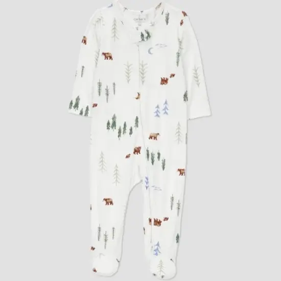 Carter's Just One You&reg; Baby Boys' Forest Comfy Soft Sleep N' Play - Ivory image {4}