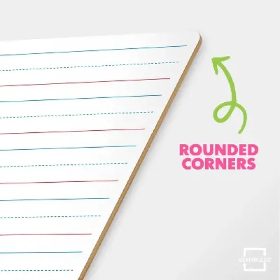 SCRIBBLEDO Ruled Lined Dry Erase Board 9"x12" Pack of 10 image {2}