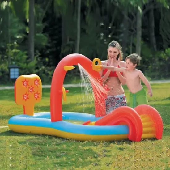 Pool Central 7.25' Inflatable Children's Interactive Water Play Center image {1}