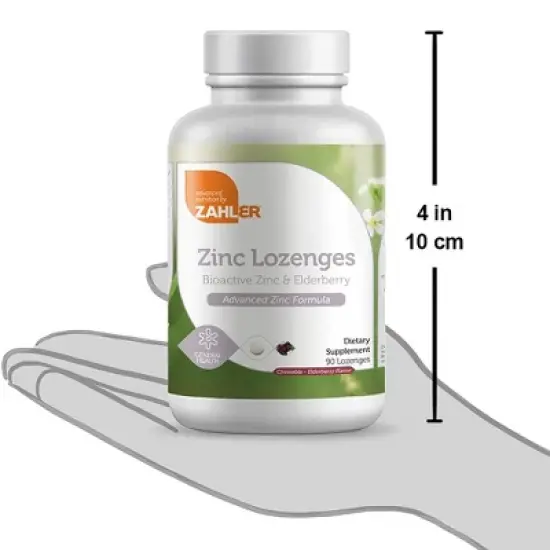 Zahler Zinc Lozenges with Elderberry, 25mg Chewable Zinc Tablets, Immune Support Antioxidant Supplement, Certified Kosher - 90 Lozenges image {3}