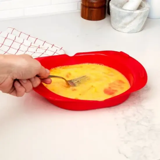 The Lakeside Collection Silicone Egg Omelet Maker Red image {4}