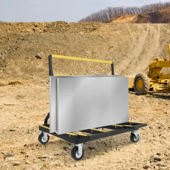 Heavy Duty Drywall Cart - 2200LB Capacity Folding Panel Dolly with Extendable Deck & Swivel Casters for Sheetrock, Plywood, Glass Transportation image {8}