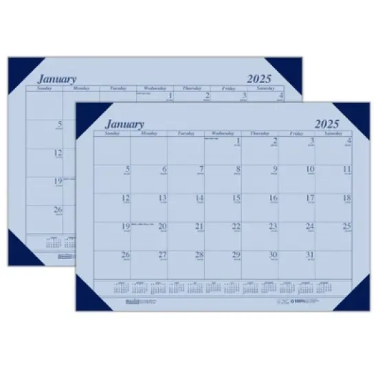 House of Doolittle&reg; Academic Ecotones Calendar Desk Pad, Orchid Paper/Cordovan Holder, Pack of 2 image {2}