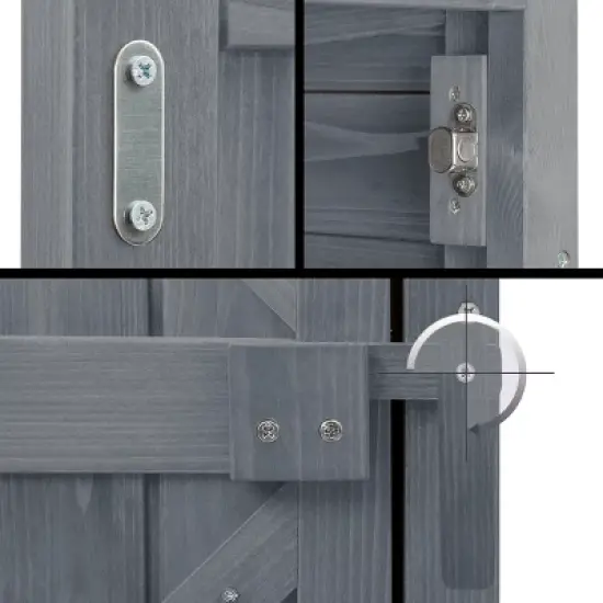 Outdoor Wooden Storage Sheds Fir Wood Lockers with Workstation-ModernLuxe image {8}