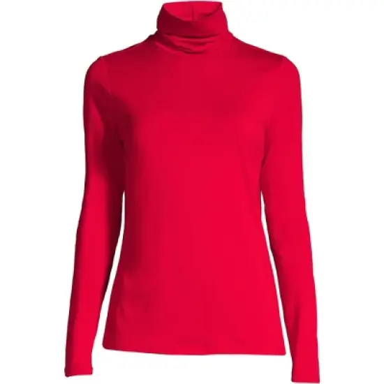 Lands' End Women's Lightweight Fitted Long Sleeve Turtleneck image {7}