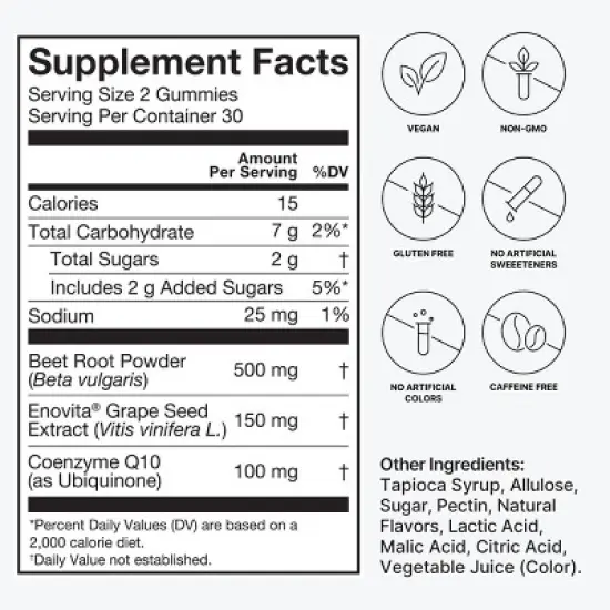 SuperBeets Heart Gummies Advanced with CoQ10 - 60ct image {3}