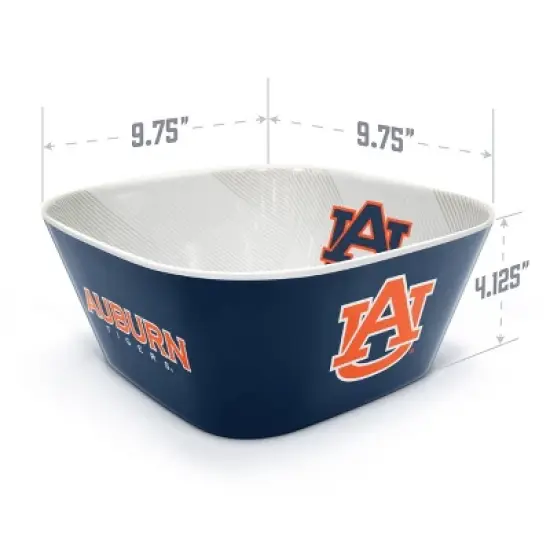 NCAA Auburn Tigers Serving Bowl: Melamine Rounded Square, 15 Volume Capacity image {3}