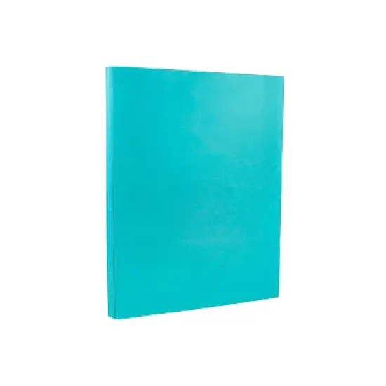 JAM Paper Smooth Colored Paper 24 lbs. 8.5 x 11 Blue Recycled 50 Sheets/Pack (101592A) image {1}
