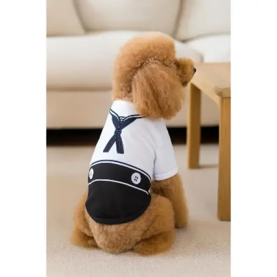 Parisian Pet 'Sailor Dog' Halloween Costume - Navy Blue Sailor Outfit for Dogs & Cats image {5}