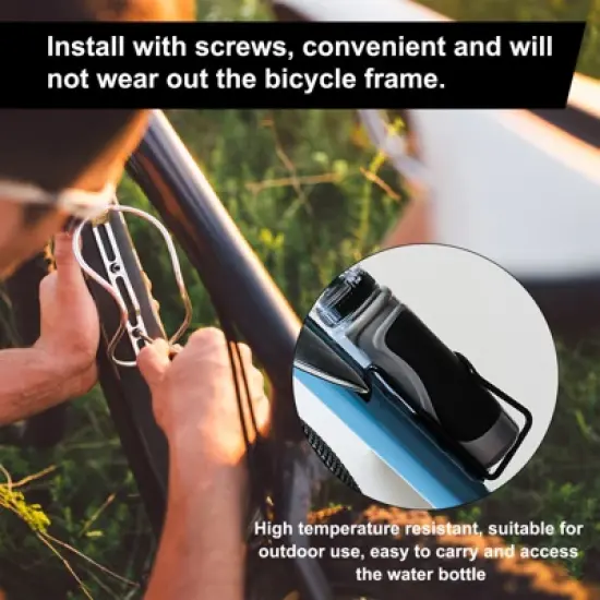 Unique Bargains Aluminum Universal Bicycle Water Bottle Cage 5.7" with Screws and Wrenches image {4}