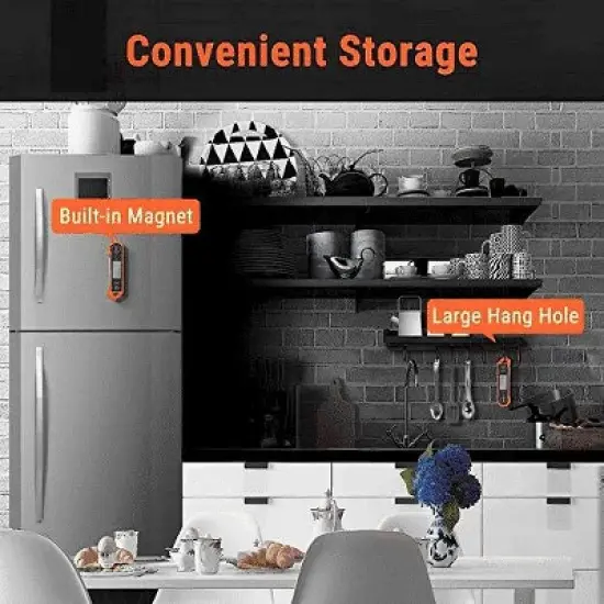 ThermoPro Digital Meat Thermometer TP19HW Waterproof Food Thermometer, Candy Cooking Grill Kitchen Thermometer with Magnet image {6}