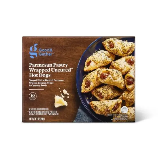Frozen Parmesan Pastry Wrapped Mini Uncured Beef Hot Dogs - 8.7oz/10ct - Good & Gather&trade; image {4}
