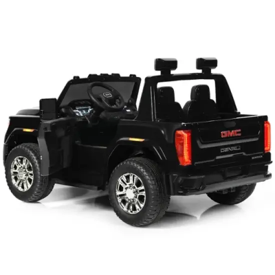 12V 2-Seater Licensed GMC Kids Ride On Truck RC Electric Car w/Storage Box White\ Black\Blue\Pink\ Red image {4}