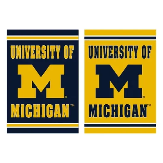 Embossed Suede Flag, House Size, University Of Michigan image {1}
