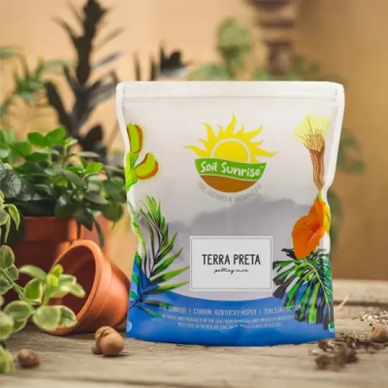 Soil Sunrise Terra-Preta Inspired Potting Soil, Biochar-Enriched Sustainable Mix for Indoor/Outdoor  Plants image {1}