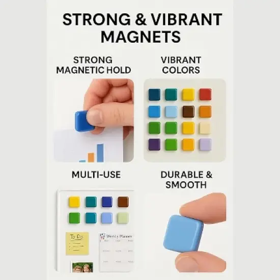 CTB Dealz Glass Refrigerator Magnets | Colorful Decorative Magnets for Fridge, Office, Locker & Whiteboard Use image {3}