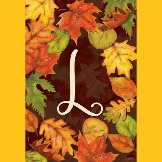 Briarwood Lane Fall Garden Flag 12x18 For Outdoor Fall Leaves Monogram Letter L For Fall Garden Flag Flags For Outside image {2}