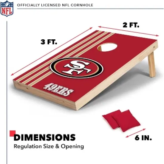 NFL San Francisco 49ers 2'x3' Wood Cornhole Set image {5}