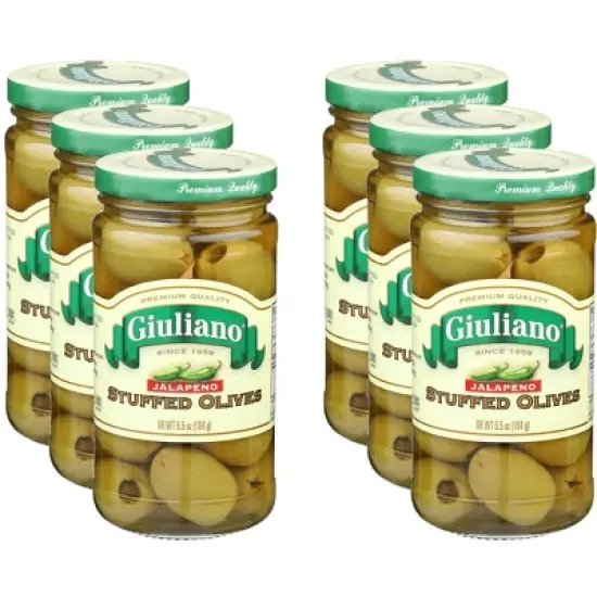 Giuliano Stuffed Jalapeno Olives - Case of 6 - 6.5 oz image {2}