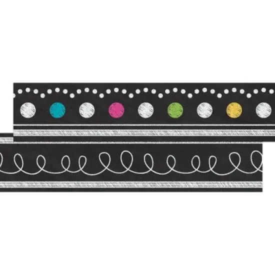 Teacher Created Resources&reg; Chalkboard Brights Double-Sided Ribbon Runner, 1.5" W, 45 Feet Per Pack, 3 Packs image {2}