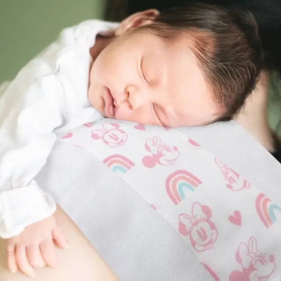 Disney Minnie Mouse 100% Cotton Muslin Burp Cloths - 2pk image {3}