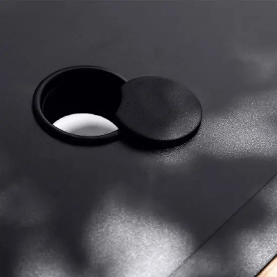 7pc Patio Dining Set with Rectangular Table with Umbrella Hole & Spring Motion Chairs - Burgundy - Captiva Designs image {9}