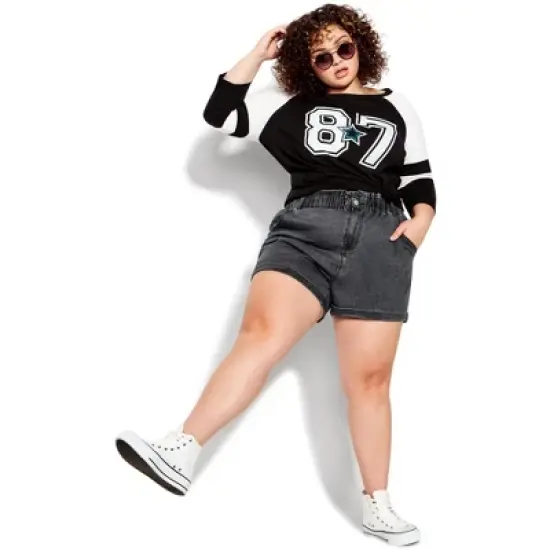 Women's Plus Size Hannah Short - black | SOCIETIE+ image {3}