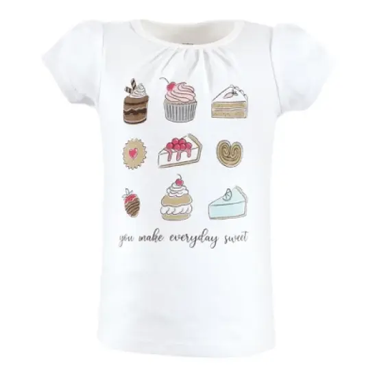 Hudson Baby Infant and Toddler Girl Short Sleeve T-Shirts, Bakery Tea Party image {2}