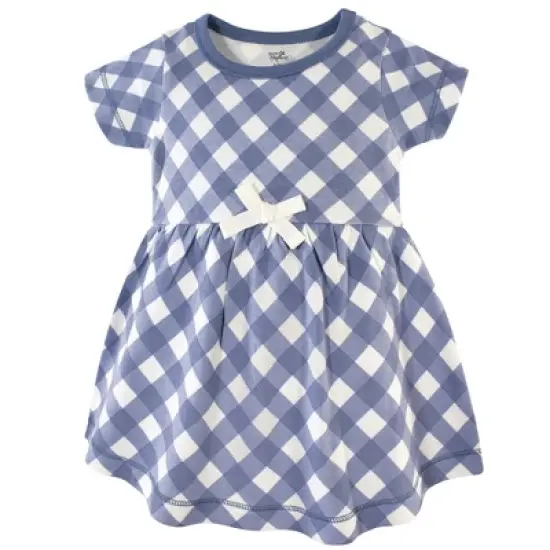 Touched by Nature Baby and Toddler Girl Organic Cotton Short-Sleeve Dresses 2pk, Yellow Garden image {1}