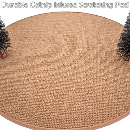 5 Star Super Deals Perfect Cat Self Grooming Arch Post with Mouse Toy, Bristles, Scratch Pad and Catnip - For Brushing, and Massage & Stress Relief. image {6}