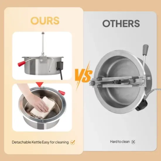 ROVSUN Popcorn Machine with Cart, Wheels & 8 Oz Kettle Makes Up to 32 Cups, Popcorn Maker w/ Candy Dispensers for Commercial Home Movie Theater image {5}