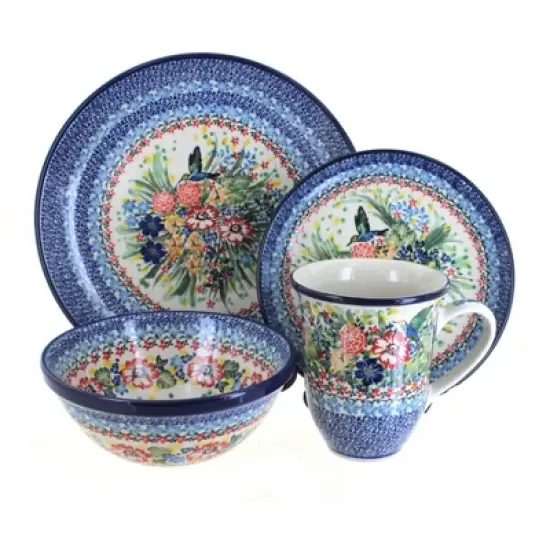Blue Rose Polish Pottery Ceramika Artystyczna Dinnerware (16 PC) image {32}