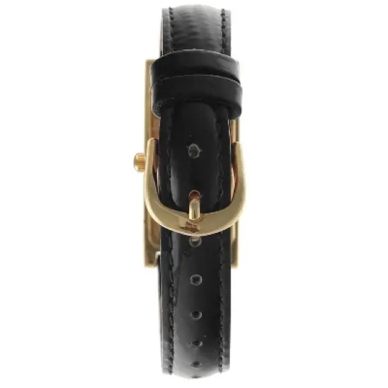 Peugeot Women 36x18mm Watch Glossy Black Leather Strap image {3}