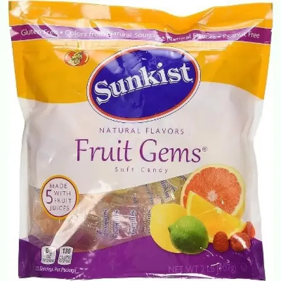 Sunkist Individually-Wrapped Fruit Gems (2 LB) Pouch - Great for Offices, Snacks, Parties & More image {6}
