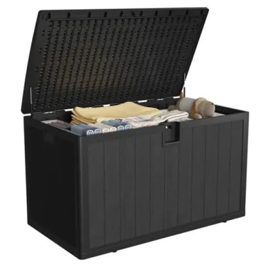 130 Gallon Outdoor Waterproof Storage Box - Lockable, Deck Storage, Package Delivery Secure, Patio Furniture Storage, Garden Tools Organizer image {7}
