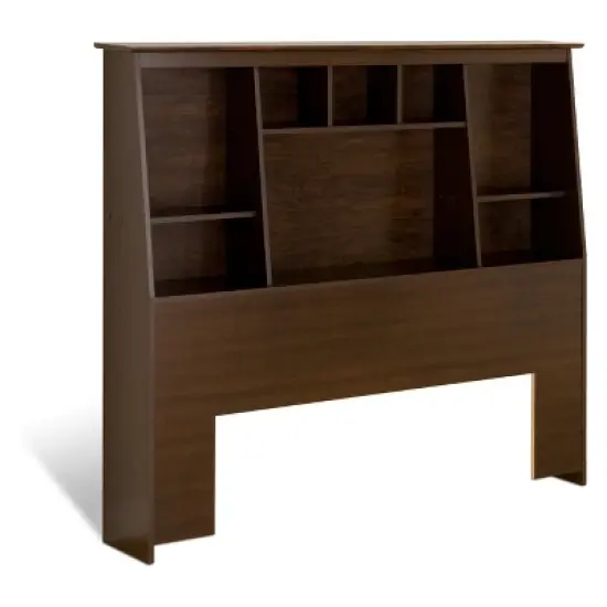 Full/Queen Tall Slant Back Bookcase Headboard - Prepac image {4}