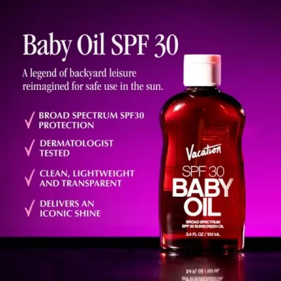 Vacation Baby Oil - SPF 30 - 3.4 fl oz image {6}