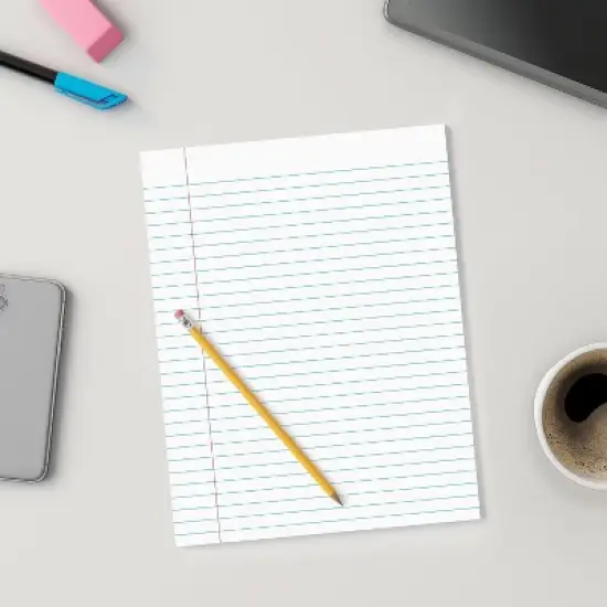 Staples Notepads 8.5" x 11" Wide White 50 Sh./Pad 12 Pads/PK 154120 image {7}