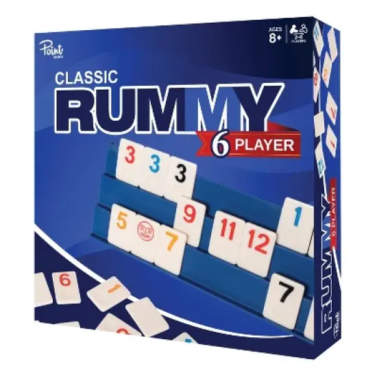Point Games Rummy Cube 6 Player Edition Set - Classic Family Game, Ages 8+ with More Tiles, Six Racks - Ideal for Kids, Adults & Family Game Night image {4}