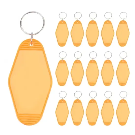 Unique Bargains Blank Vintage Motel Keychain for DIY Ornament Backpack Label 16 Pcs image {8}