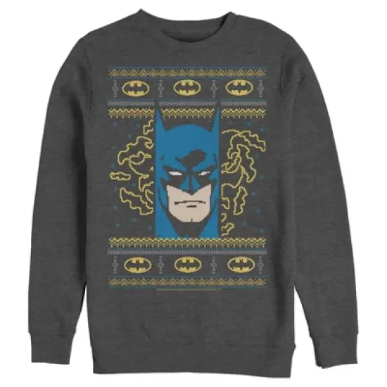 Men's Batman Ugly Christmas Masked Hero Sweatshirt image {3}