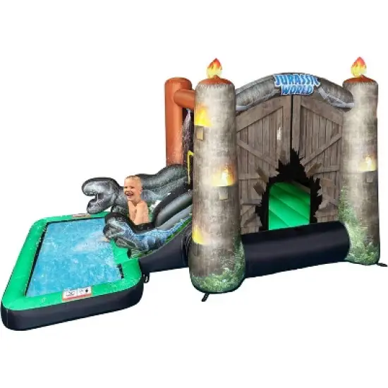 Jurassic World Bounce House with Water Slide and Pool image {5}