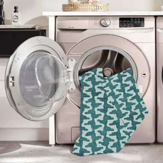 Odessa Washable Outdoor Rug Aqua/Green - Linon image {7}