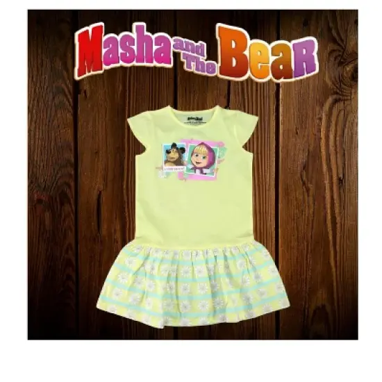 Masha and The Bear Short Sleeve Friends Forever Graphic Dress - Toddler image {4}