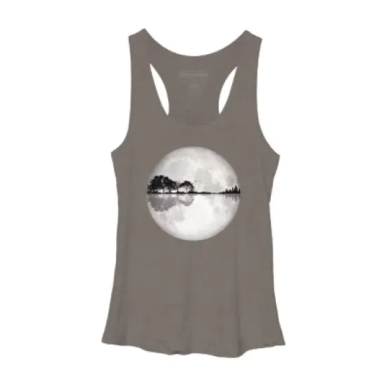 Women's Design By Humans Moonlight Nature Guitar II By Maryedenoa Racerback Tank Top image {9}