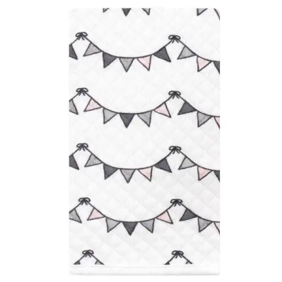 Hudson Baby Infant Girl Quilted Burp Cloths, Pink Safari, One Size image {3}