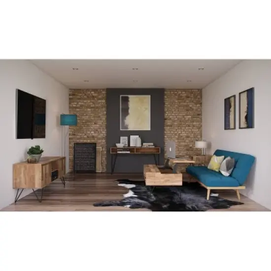 55" Moreno Solid Mango Wood Console Sofa Table Natural - WyndenHall image {6}