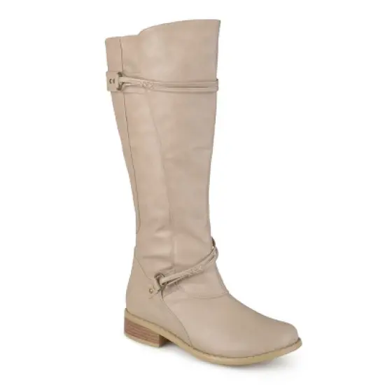 Journee Collection Womens Harley Stacked Heel Riding Boots image {12}