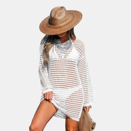 Women's Crochet Knit Swim Cover-Up -Cupshe image {5}